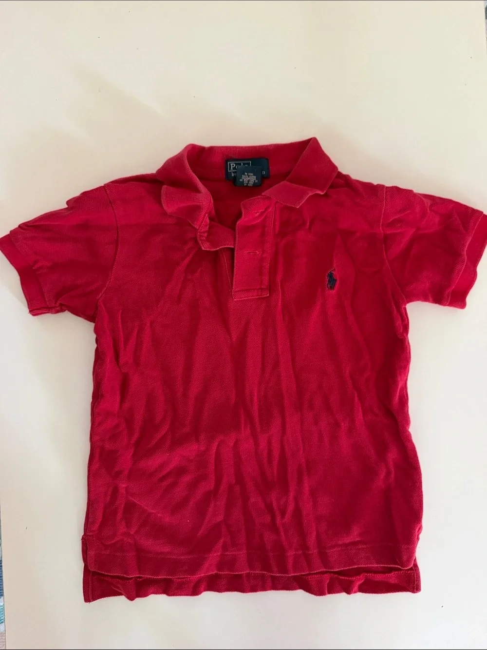 Ralph Lauren Red Boys Polo with Navy Pony